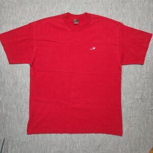 Vintage Prospirit Mens T-Shirt XL Red Cotton Blend Embroidered Logo Sporty Tee
